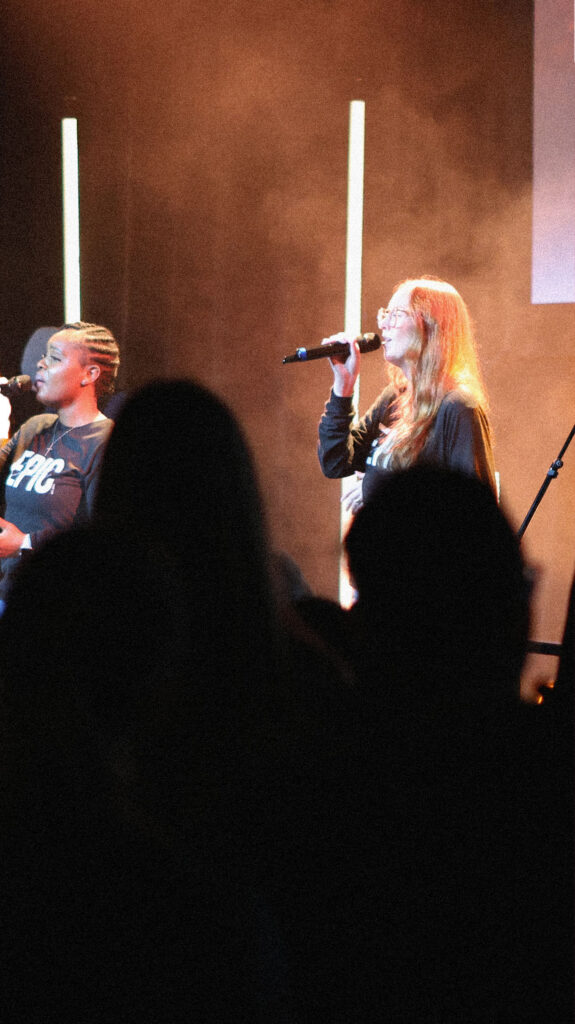 Person worshiping at Epic Church